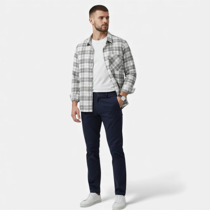 Long Sleeve Oversized Casual Pocket Shirt Men