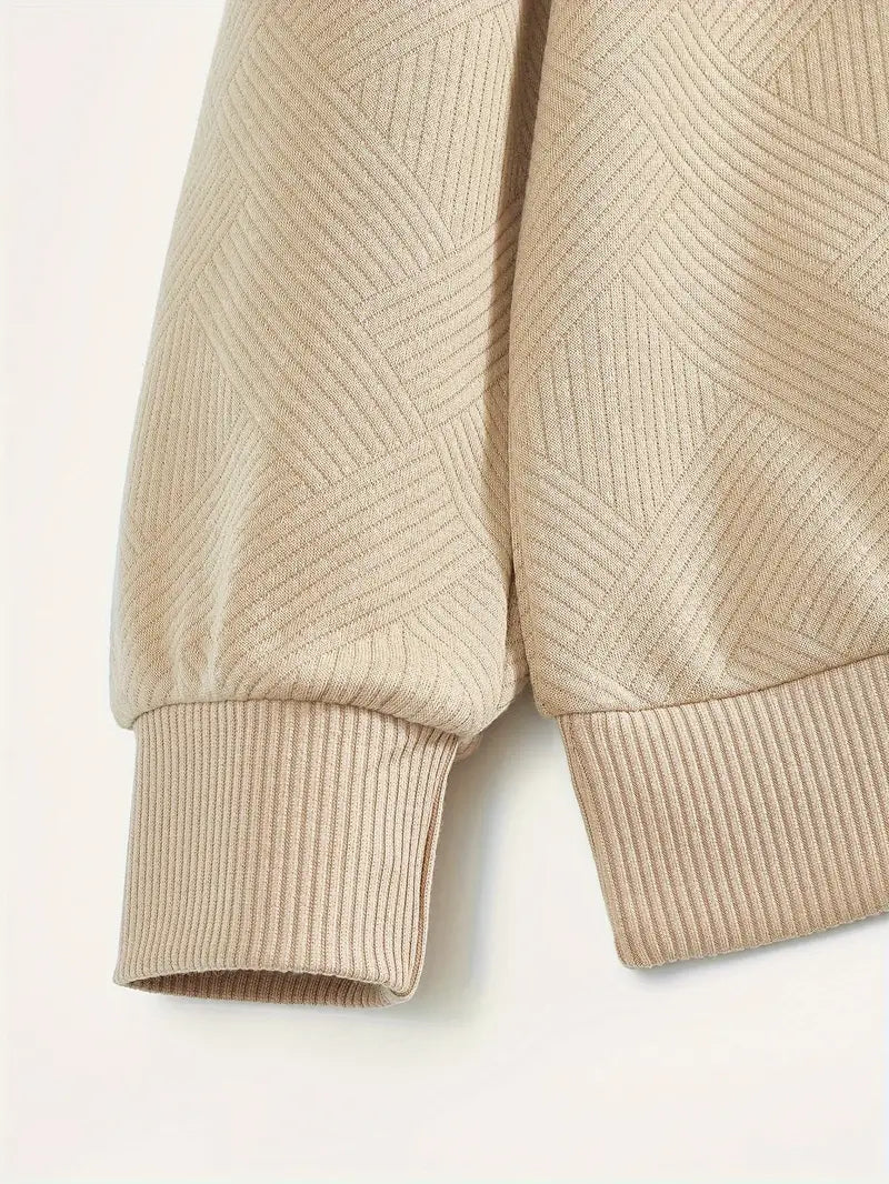 Oscar™ | Vintage Zip-Up Sweater with Geometric Design