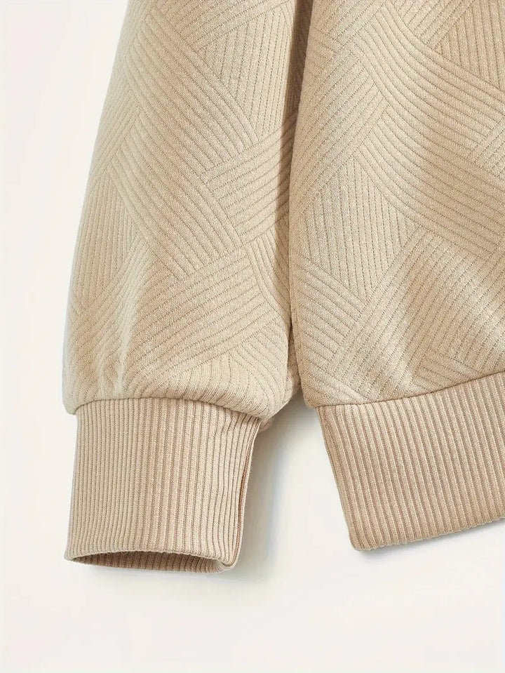 Oscar™ | Vintage Zip-Up Sweater with Geometric Design