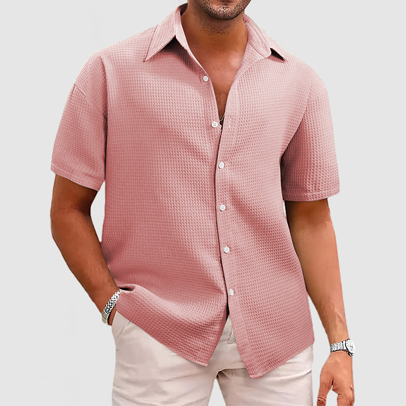 Levi | Waffle knit breathable relaxation shirt