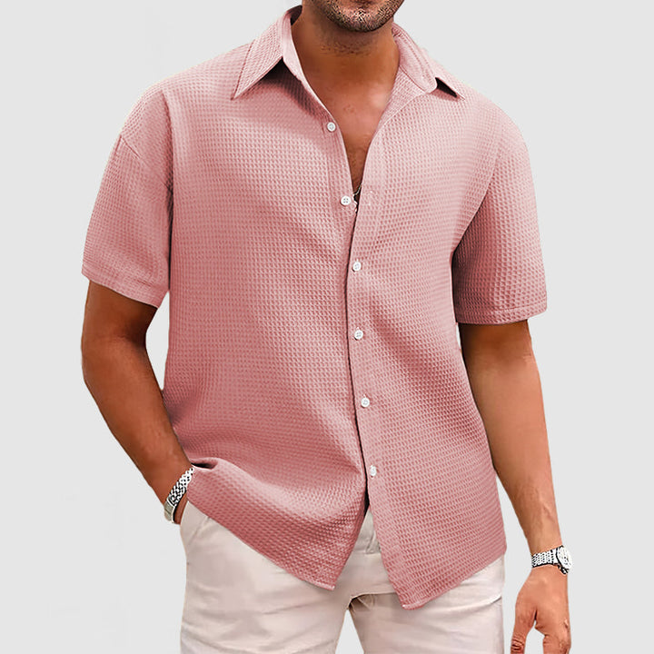 Levi | Waffle knit breathable relaxation shirt