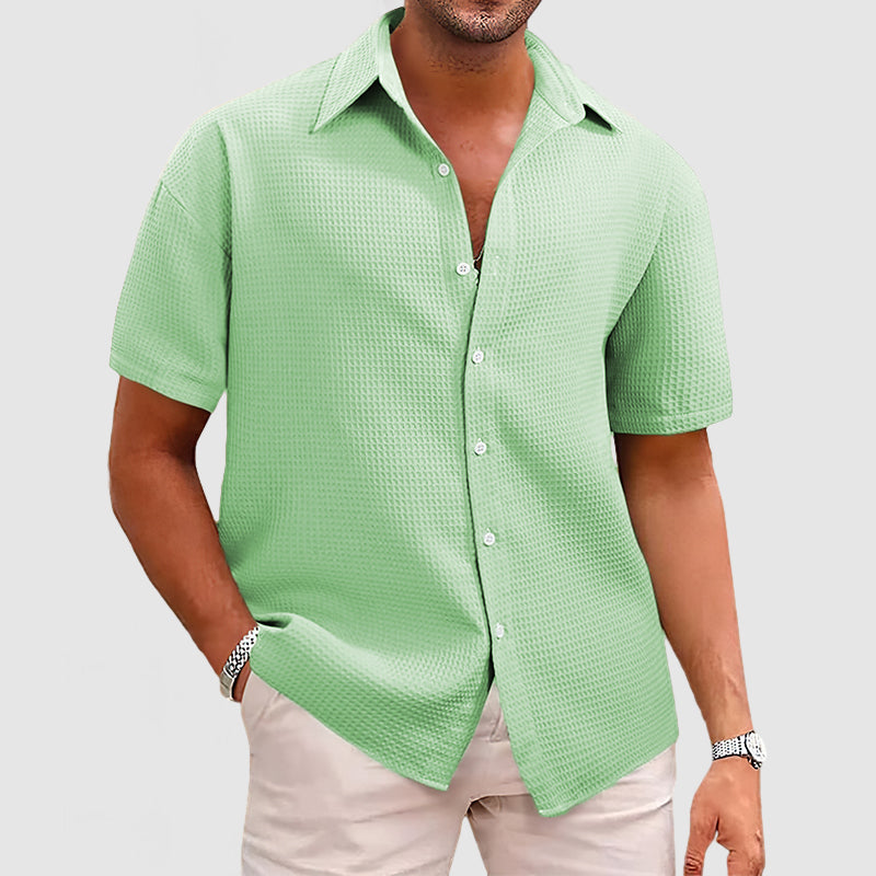 Levi | Waffle knit breathable relaxation shirt