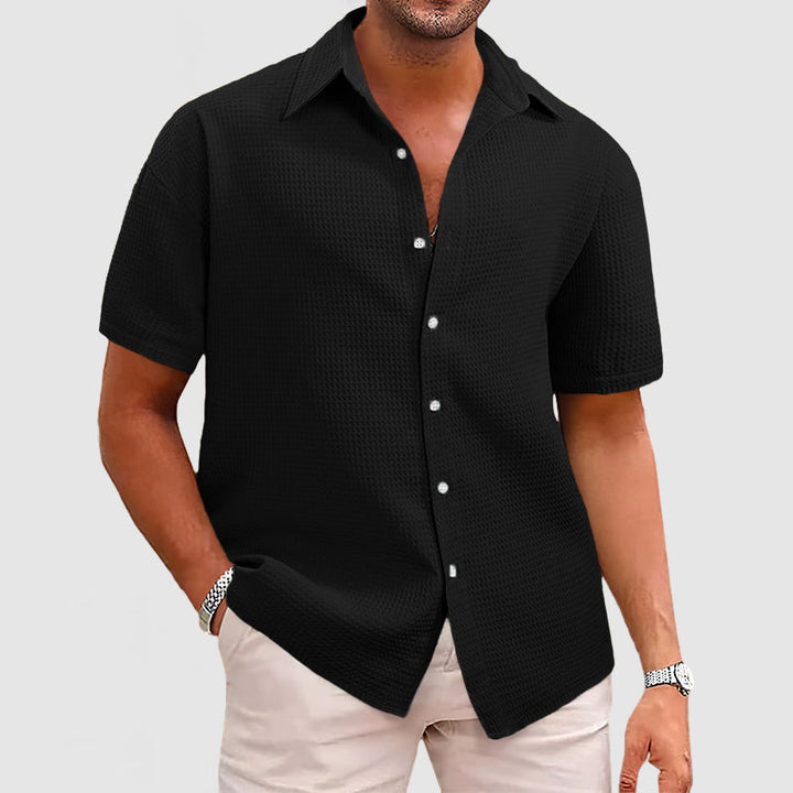 Levi | Waffle knit breathable relaxation shirt