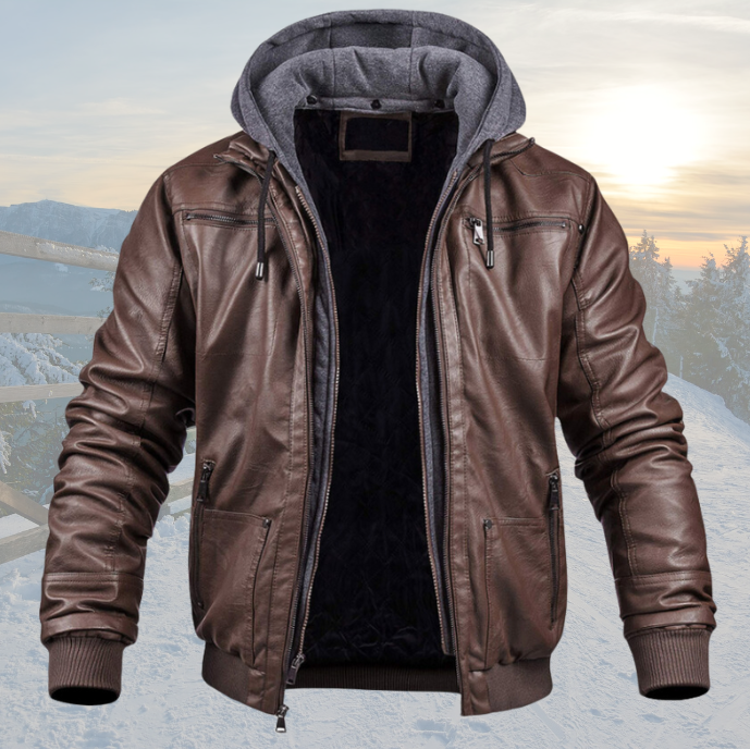 Dave | Comfortable Leather Winter Jacket | Last Day 80% Off!
