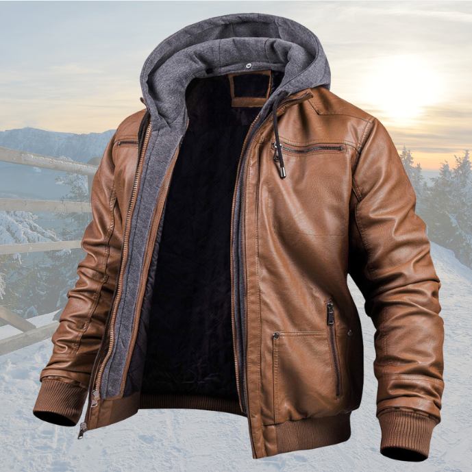 Dave | Comfortable Leather Winter Jacket | Last Day 80% Off!