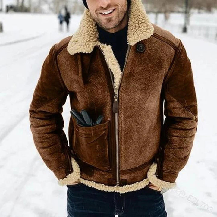 Olaf™ | Leather And Integrated Lamb Jacket