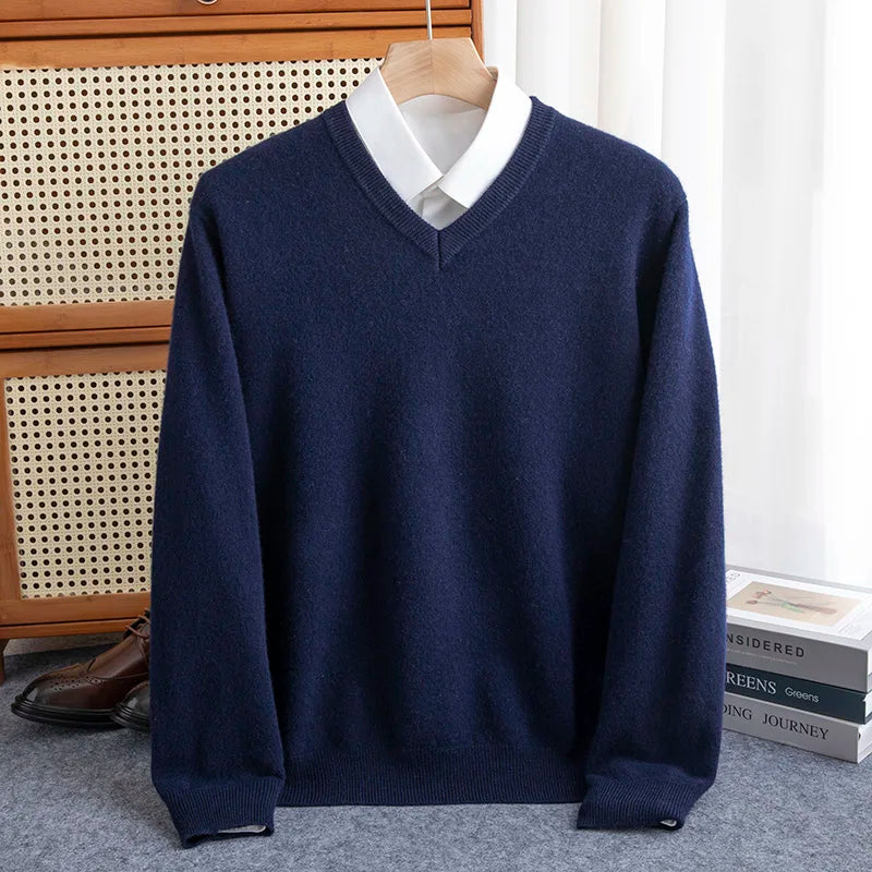 Leonard™ | Pure Merino Wool V-Neck