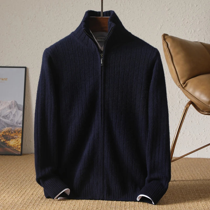 Ethan™ | Merino Wool Zip Cardigan