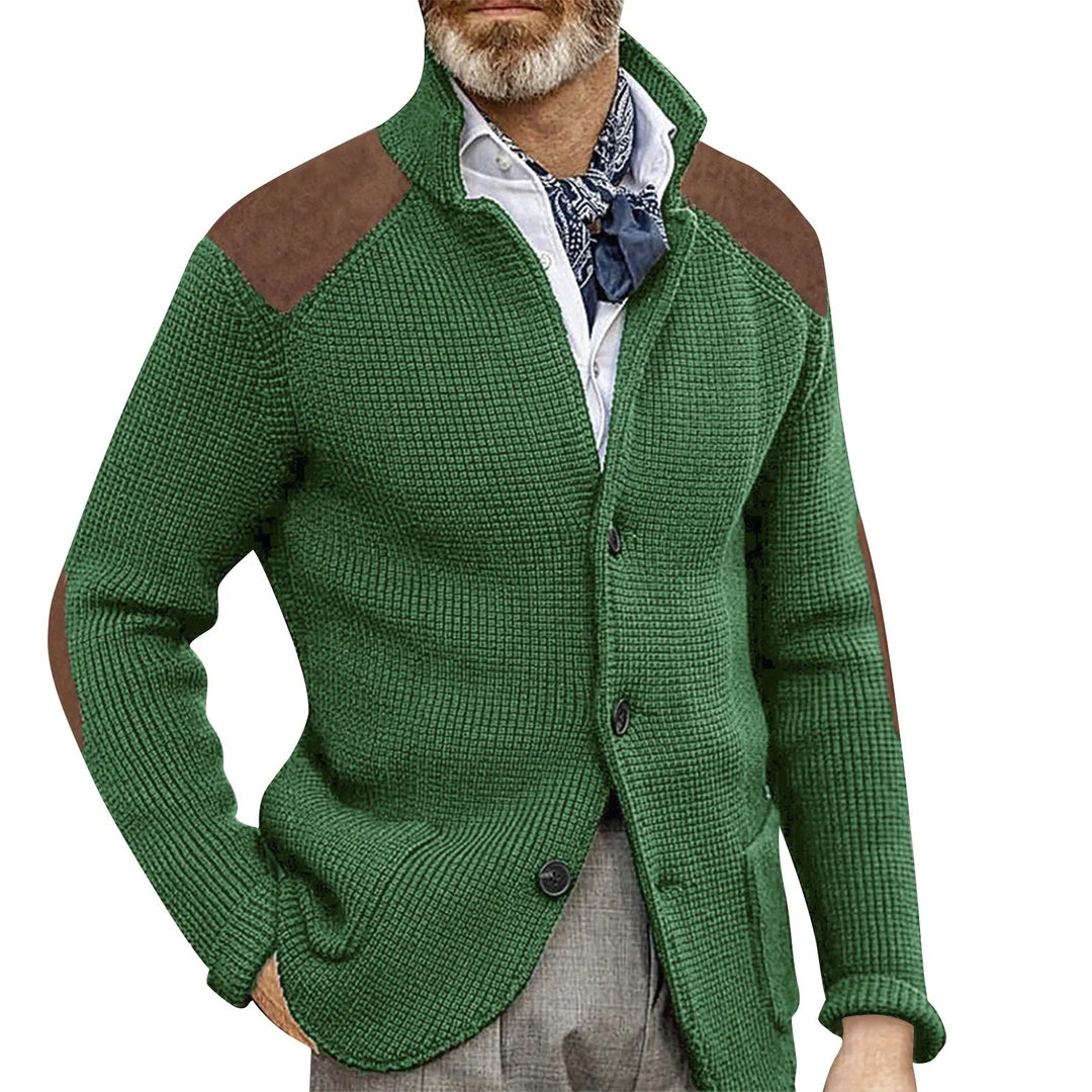 Todd™ | Collared Knit Open Cardigan