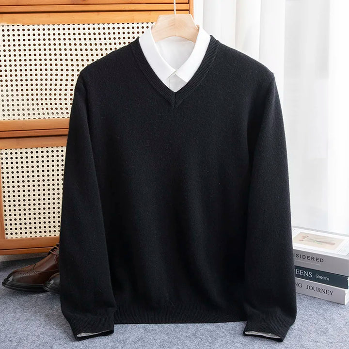 Leonard™ | Pure Merino Wool V-Neck