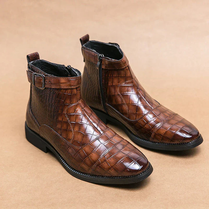Dylan | Ankle Boots with Synthetic Leather Buckle