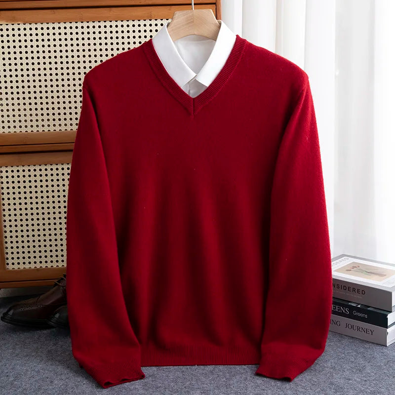 Leonard™ | Pure Merino Wool V-Neck