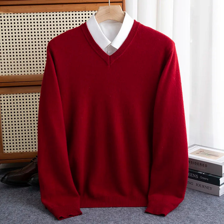 Leonard™ | Pure Merino Wool V-Neck