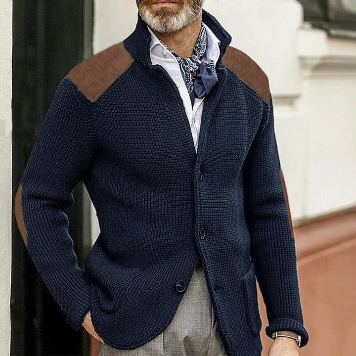 Todd™ | Collared Knit Open Cardigan