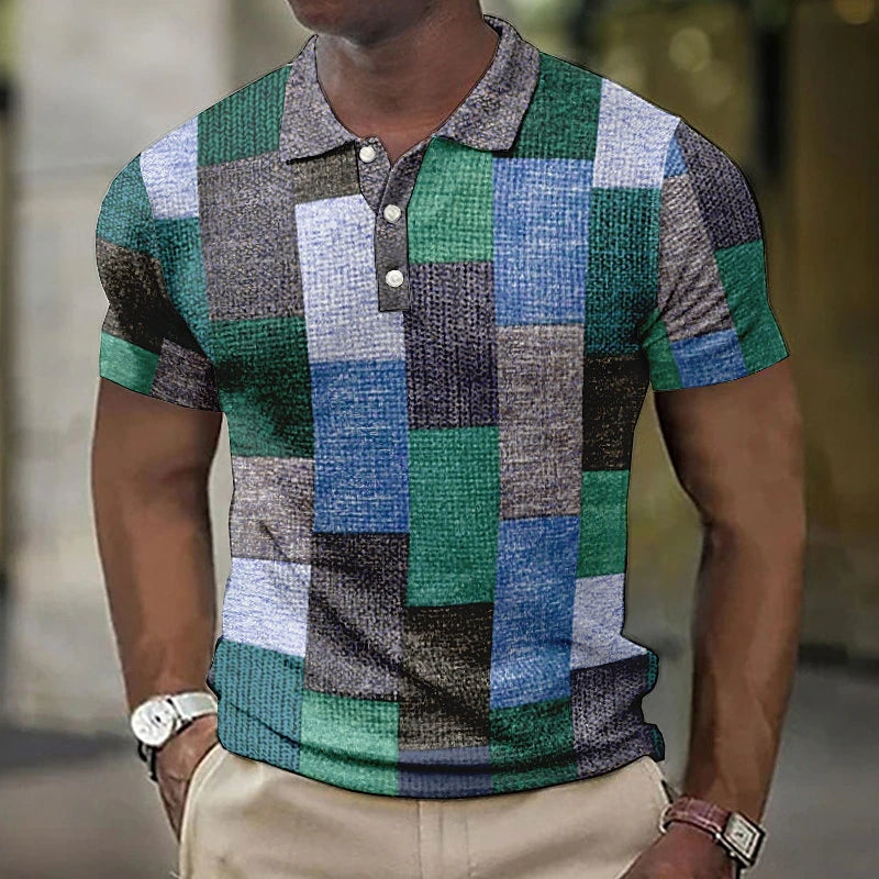 Blake | Mens Polo Shirt – Cotton Blend, Multi-Color