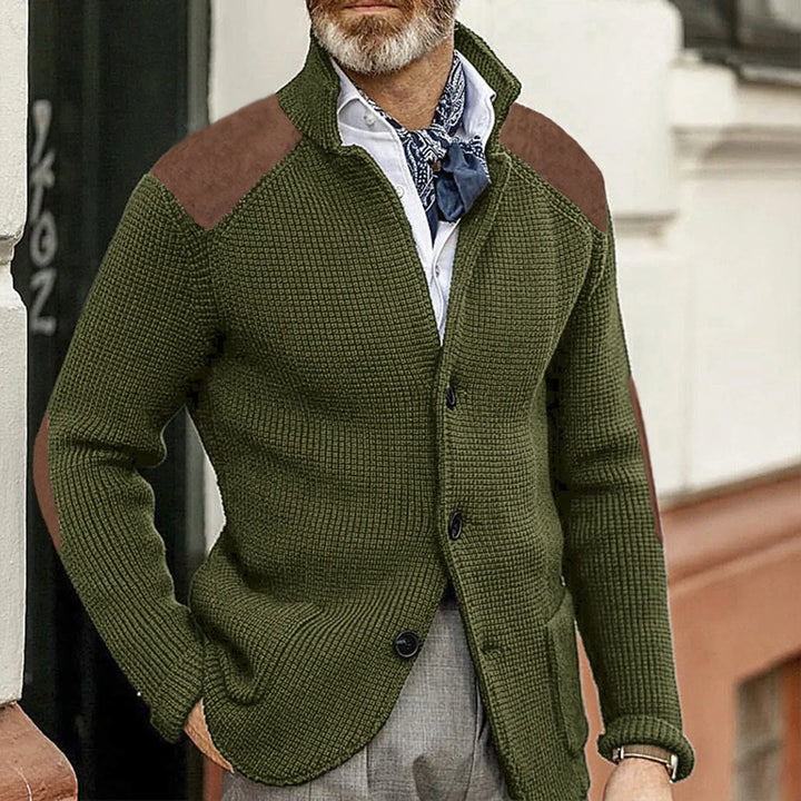 Todd™ | Collared Knit Open Cardigan