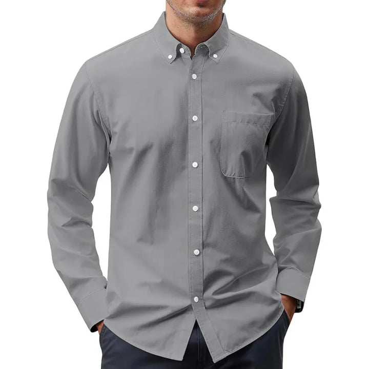 Long Sleeve Formal Wrinkle Free Slim Fit Shirt Men