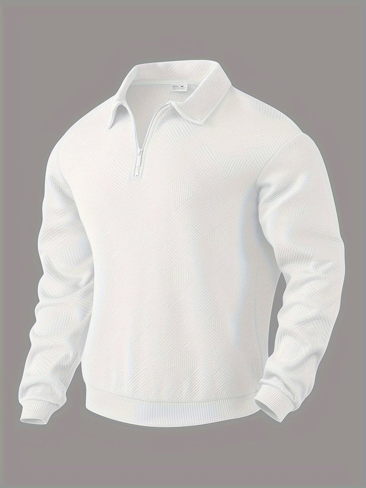 Oscar™ | Vintage Zip-Up Sweater with Geometric Design