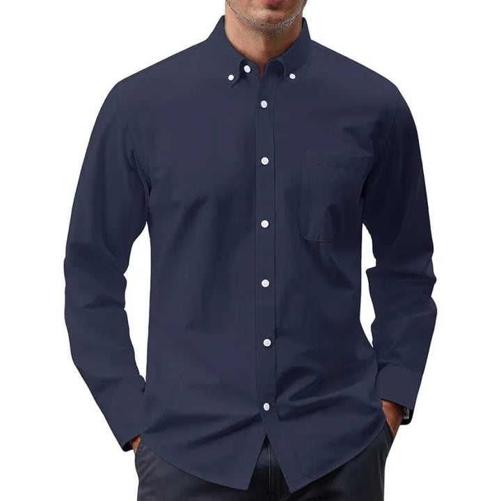 Long Sleeve Formal Wrinkle Free Slim Fit Shirt Men