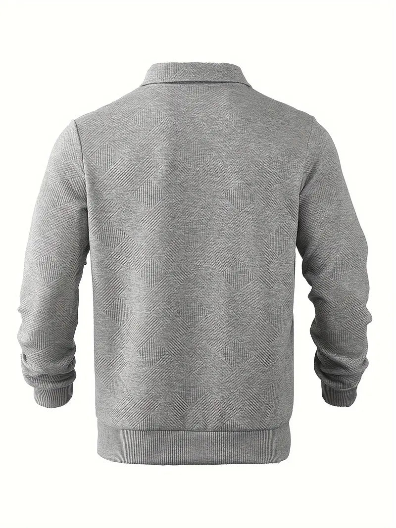 Oscar™ | Vintage Zip-Up Sweater with Geometric Design
