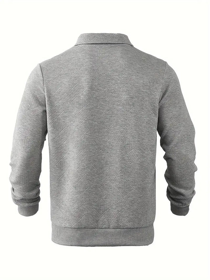 Oscar™ | Vintage Zip-Up Sweater with Geometric Design