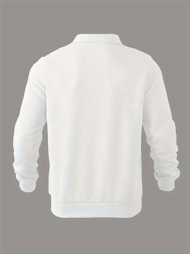 Oscar™ | Vintage Zip-Up Sweater with Geometric Design